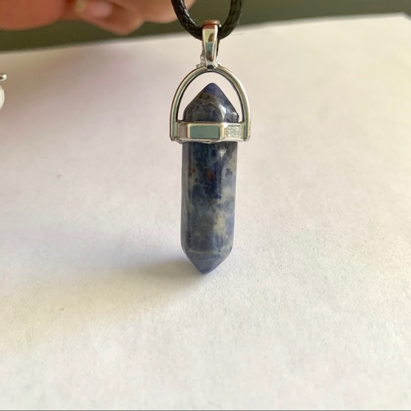 Jewelry - Natural Blue Sodalite Crystal Gemstone Pendant